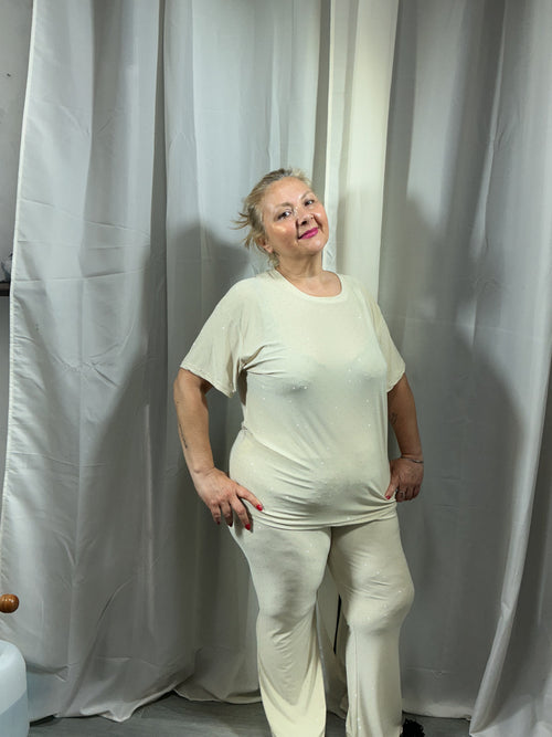 Set in lycra glitterato linea curvy
