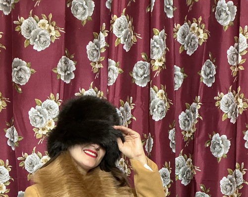 Cappello in eco visone