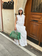 Set in cotone traforato in pizzo San Gallo