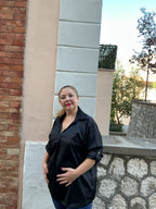 Camicia in raso curvy