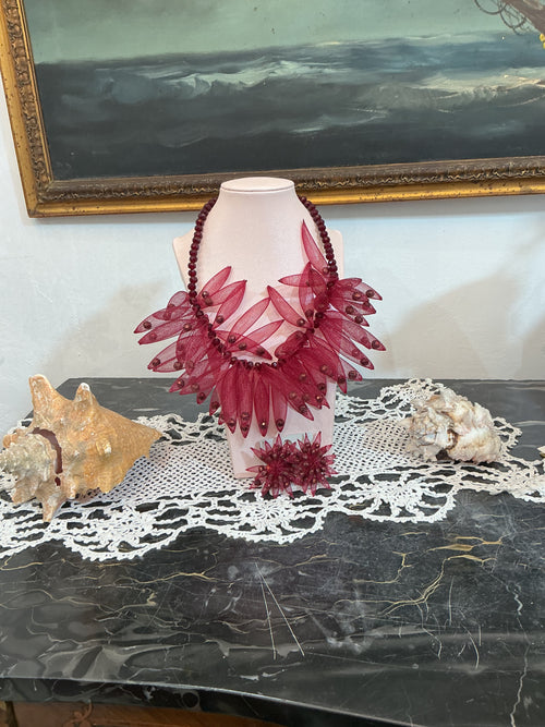 Parure in tulle e perle