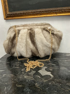 Borsa Clutch in eco visone