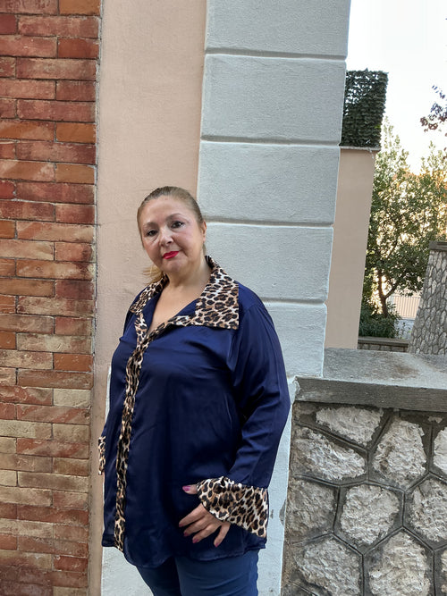 Camicia curvy animalier