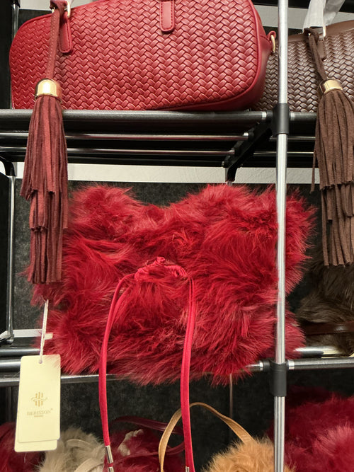 Borsa in peluche fiocco