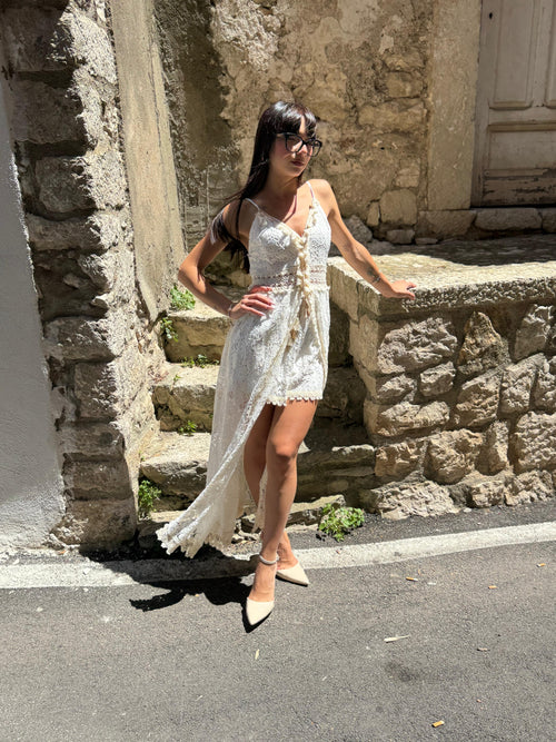 Abito Salopett in pizzo-S/L