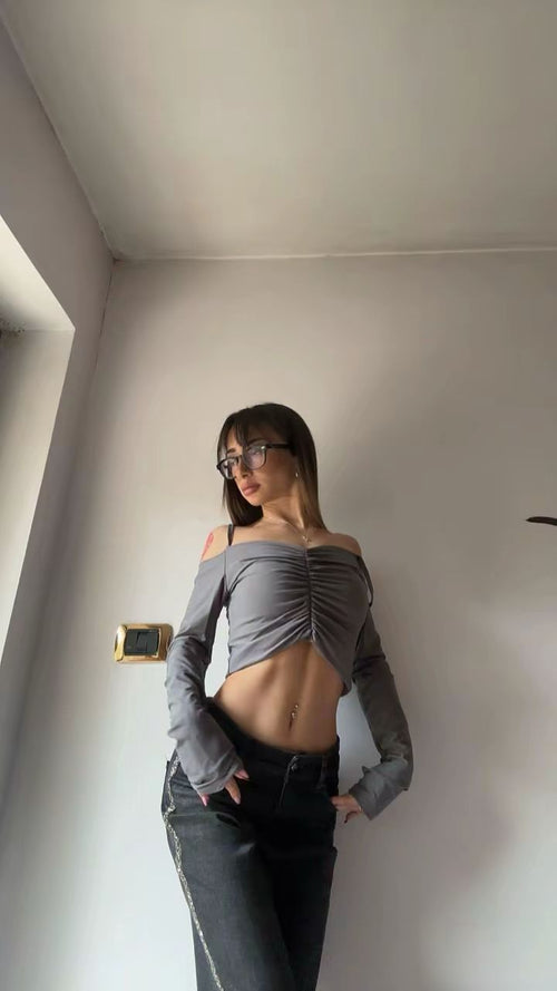 Jeans Denim con banda laterale glitter-S/M