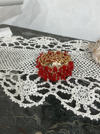 Bracciale a fascia con coralli