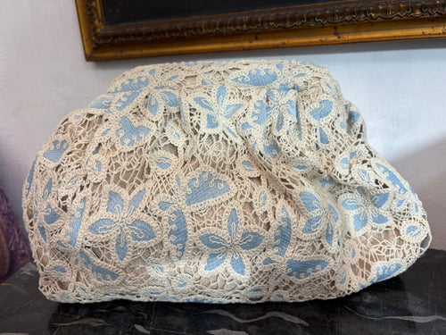 Borsa Clutch in cotone traforato