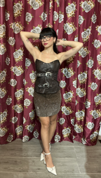 Gonna in Denim con glitter