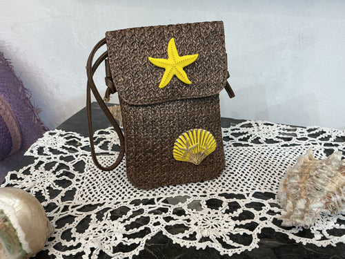 Phone Bag in paglia/rafia sintetica