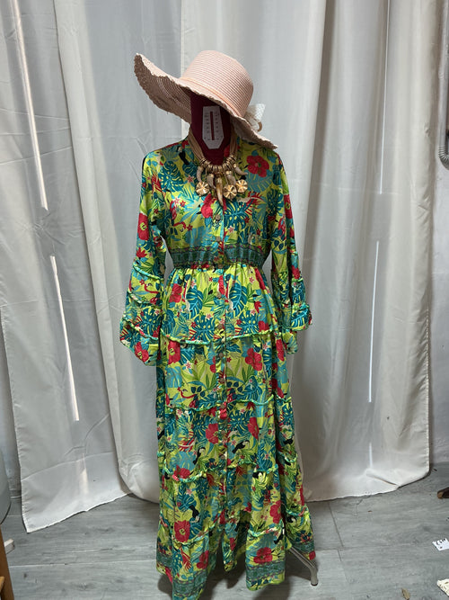 Maxi Dress dallo stile tropicale,esotico e boho-chic