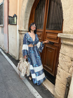 Set bohemien,in stile Etcnico con dettagli in pizzo San Gallo