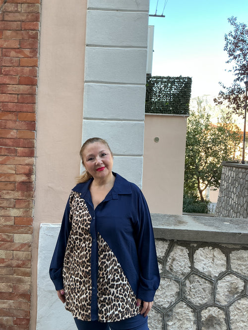 Camicia curvy animalier