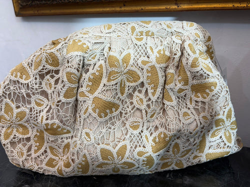 Borsa Clutch in cotone traforato