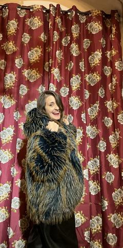 Eco pelliccia Mod Volpe con cappuccio