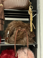 Borsa in peluche fiocco