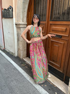 Set in seta,in stile boho-chic